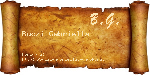Buczi Gabriella névjegykártya